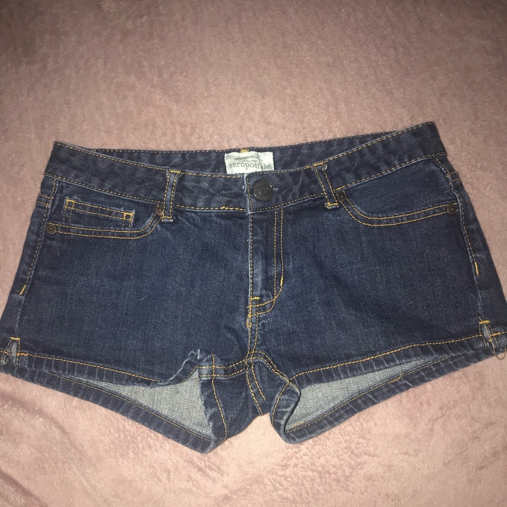 thrifted jean shorts